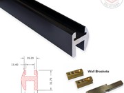 Boston Superior Header Kit - Adaptable to Boston Hinges - Matt Black